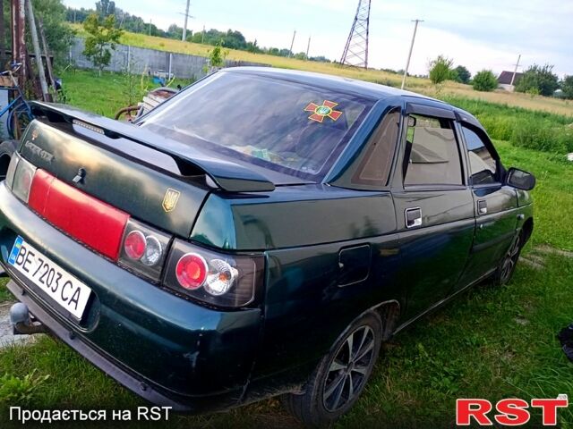Зеленый ВАЗ 2110, объемом двигателя 1.5 л и пробегом 352 тыс. км за 900 $, фото 1 на Automoto.ua