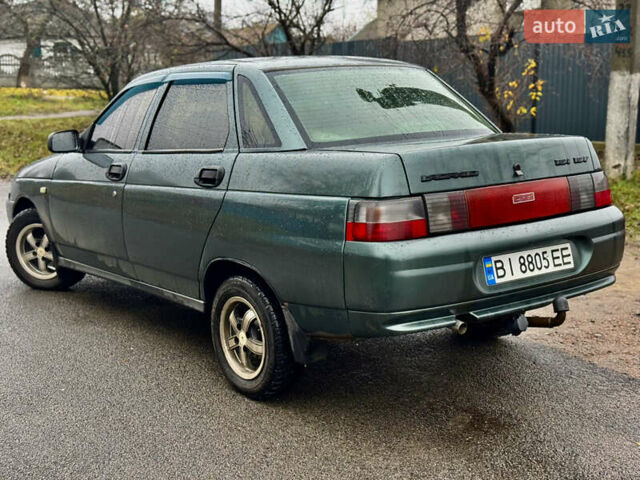 Зелений ВАЗ 2110, об'ємом двигуна 1.6 л та пробігом 200 тис. км за 1999 $, фото 2 на Automoto.ua