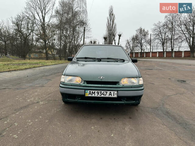 Зеленый ВАЗ 2114 Самара, объемом двигателя 1.5 л и пробегом 298 тыс. км за 1950 $, фото 1 на Automoto.ua