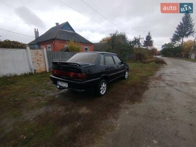 Черный ВАЗ 2115 Самара, объемом двигателя 1.5 л и пробегом 250 тыс. км за 1499 $, фото 4 на Automoto.ua