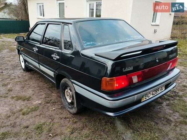 Черный ВАЗ 2115 Самара, объемом двигателя 1.5 л и пробегом 130 тыс. км за 1750 $, фото 1 на Automoto.ua