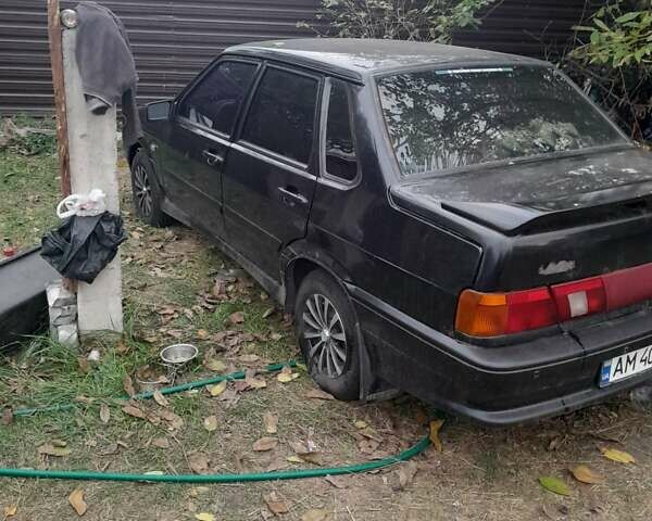 Черный ВАЗ 2115 Самара, объемом двигателя 1.6 л и пробегом 175 тыс. км за 1800 $, фото 1 на Automoto.ua