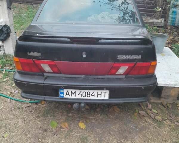 Черный ВАЗ 2115 Самара, объемом двигателя 1.6 л и пробегом 175 тыс. км за 1800 $, фото 2 на Automoto.ua