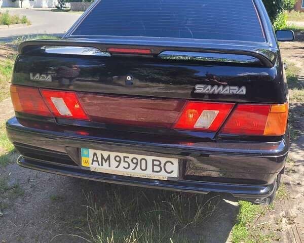 Черный ВАЗ 2115 Самара, объемом двигателя 1.6 л и пробегом 85 тыс. км за 3100 $, фото 1 на Automoto.ua
