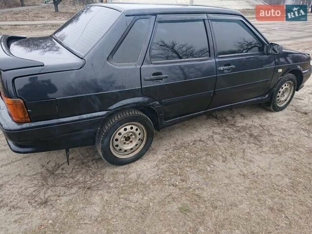 Черный ВАЗ 2115 Самара, объемом двигателя 1.6 л и пробегом 210 тыс. км за 3000 $, фото 4 на Automoto.ua