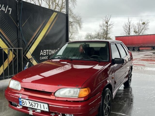Красный ВАЗ 2115 Самара, объемом двигателя 1.6 л и пробегом 200 тыс. км за 1500 $, фото 1 на Automoto.ua