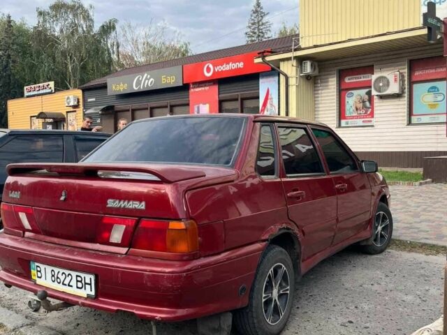 Красный ВАЗ 2115 Самара, объемом двигателя 1.6 л и пробегом 195 тыс. км за 1300 $, фото 1 на Automoto.ua
