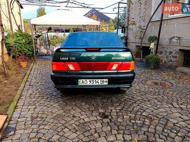 Зеленый ВАЗ 2115 Самара, объемом двигателя 1.5 л и пробегом 200 тыс. км за 600 $, фото 1 на Automoto.ua