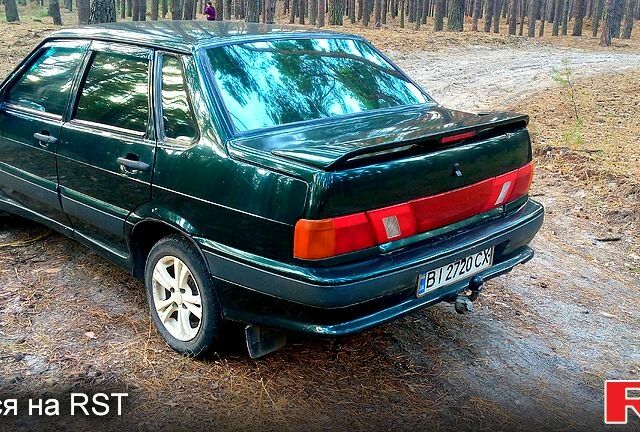 Зеленый ВАЗ 2115 Самара, объемом двигателя 1.5 л и пробегом 294 тыс. км за 1500 $, фото 2 на Automoto.ua