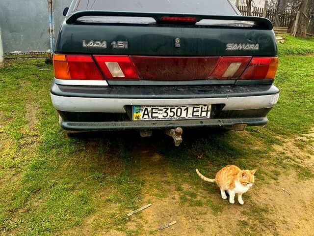 Зеленый ВАЗ 2115 Самара, объемом двигателя 1.5 л и пробегом 242 тыс. км за 1000 $, фото 1 на Automoto.ua