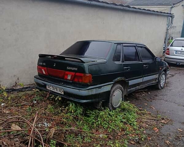 Зеленый ВАЗ 2115 Самара, объемом двигателя 1.5 л и пробегом 300 тыс. км за 600 $, фото 4 на Automoto.ua