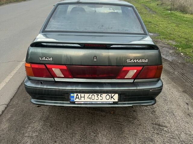 Зеленый ВАЗ 2115 Самара, объемом двигателя 1.6 л и пробегом 245 тыс. км за 952 $, фото 3 на Automoto.ua