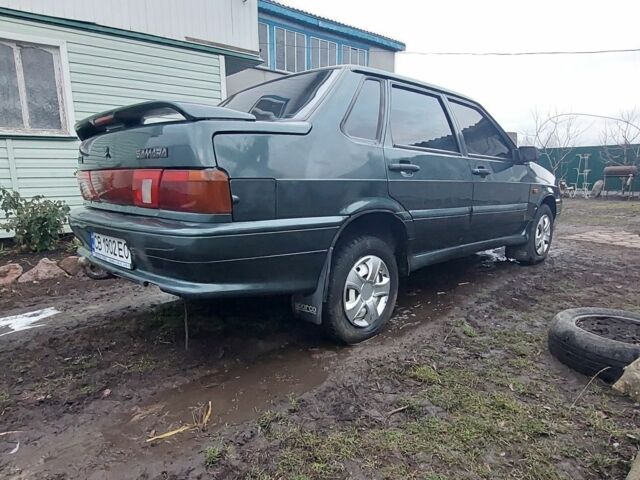 Зеленый ВАЗ 2115 Самара, объемом двигателя 1.6 л и пробегом 290 тыс. км за 1900 $, фото 2 на Automoto.ua