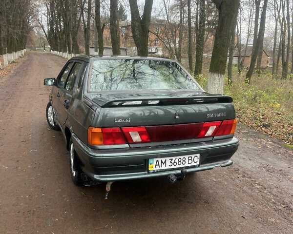 Зеленый ВАЗ 2115 Самара, объемом двигателя 1.6 л и пробегом 160 тыс. км за 2350 $, фото 2 на Automoto.ua