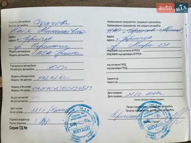 ВАЗ 2190 Гранта 2013 у Чернігові на Automoto.ua Білий ВАЗ 2190 Гранта, об'ємом двигуна 1.6 л та пробігом 111 тис. км за 3800 $, фото 27 на Automoto.ua