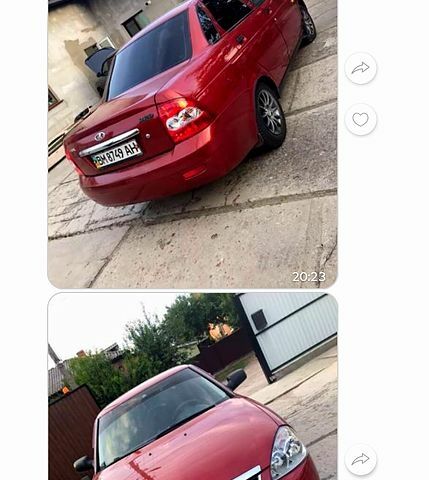 Красный ВАЗ Priora, объемом двигателя 1.6 л и пробегом 200 тыс. км за 2500 $, фото 1 на Automoto.ua