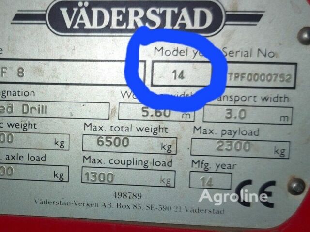 Вадерстад TPF 8, об'ємом двигуна 0 л та пробігом 0 тис. км за 48963 $, фото 12 на Automoto.ua