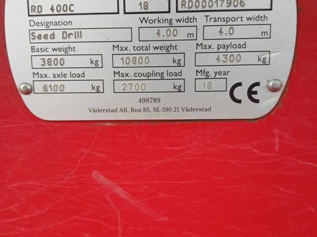 Червоний Вадерстад Rapid 400C, об'ємом двигуна 0 л та пробігом 0 тис. км за 50000 $, фото 4 на Automoto.ua