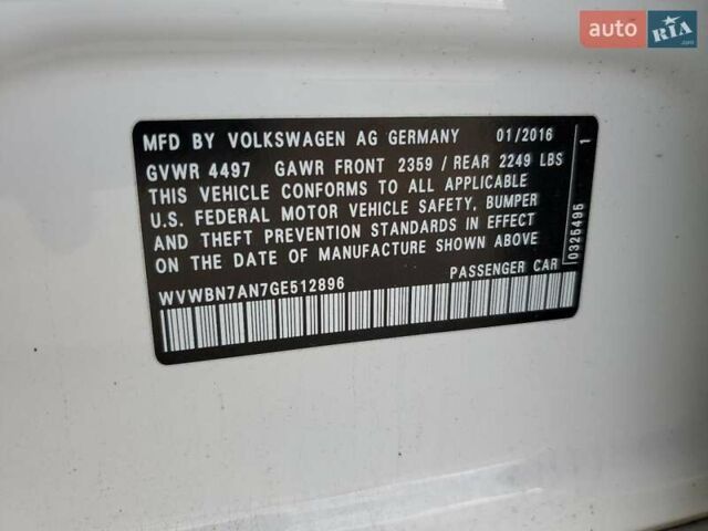 Белый Фольксваген CC / Passat CC, объемом двигателя 1.98 л и пробегом 149 тыс. км за 1800 $, фото 11 на Automoto.ua