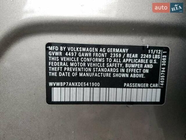 Бежевый Фольксваген CC / Passat CC, объемом двигателя 1.98 л и пробегом 62 тыс. км за 900 $, фото 12 на Automoto.ua
