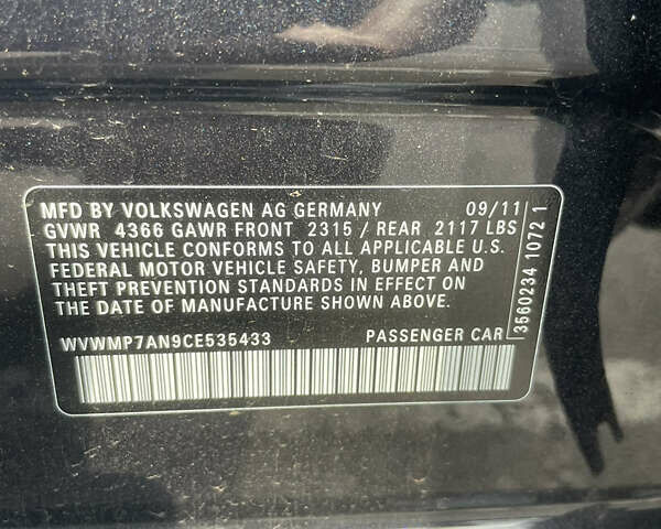 Черный Фольксваген CC / Passat CC, объемом двигателя 1.98 л и пробегом 234 тыс. км за 6900 $, фото 5 на Automoto.ua
