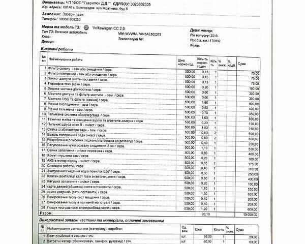 Фольксваген CC / Passat CC, объемом двигателя 1.98 л и пробегом 185 тыс. км за 8950 $, фото 1 на Automoto.ua