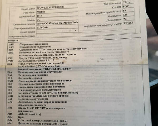Синій Фольксваген CC / Passat CC, об'ємом двигуна 1.97 л та пробігом 244 тис. км за 15800 $, фото 104 на Automoto.ua