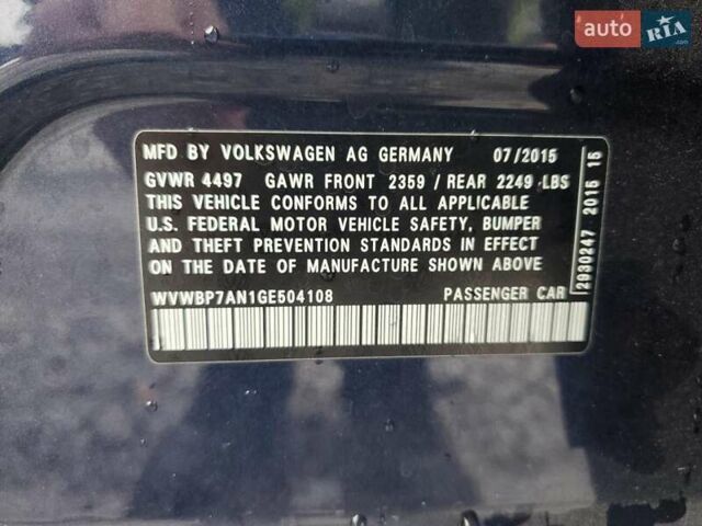 Синий Фольксваген CC / Passat CC, объемом двигателя 1.98 л и пробегом 70 тыс. км за 2000 $, фото 11 на Automoto.ua