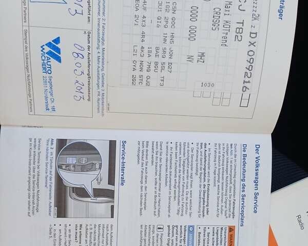 Фольксваген Кадди 2013 в Ковель на Automoto.ua Белый Фольксваген Кадди, объемом двигателя 1.6 л и пробегом 257 тыс. км за 11700 $, фото 14 на Automoto.ua