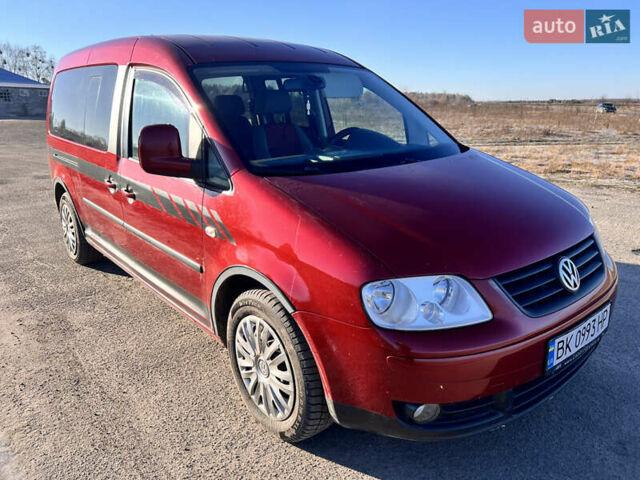 Красный Фольксваген Кадди, объемом двигателя 1.9 л и пробегом 252 тыс. км за 8800 $, фото 2 на Automoto.ua