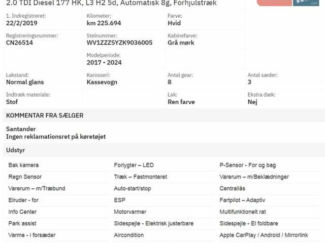 Белый Фольксваген Крафтер, объемом двигателя 1.97 л и пробегом 227 тыс. км за 23550 $, фото 65 на Automoto.ua