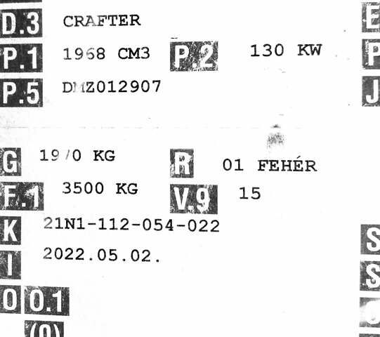 Фольксваген Крафтер 2022 в Хусте на Automoto.ua Белый Фольксваген Крафтер, объемом двигателя 2.08 л и пробегом 149 тыс. км за 24390 $, фото 70 на Automoto.ua