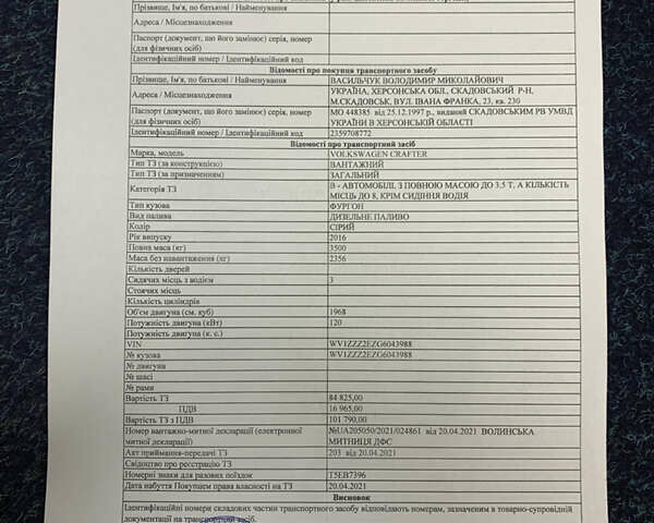 Сірий Фольксваген Крафтєр, об'ємом двигуна 1.97 л та пробігом 262 тис. км за 25000 $, фото 57 на Automoto.ua