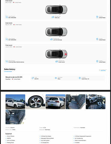 Білий Фольксваген Гольф ГТІ, об'ємом двигуна 1.98 л та пробігом 105 тис. км за 15000 $, фото 24 на Automoto.ua