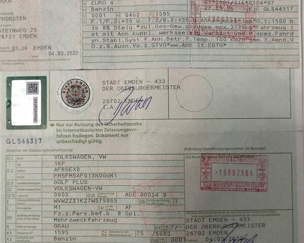 Серый Фольксваген Гольф Плюс, объемом двигателя 1.6 л и пробегом 106 тыс. км за 7300 $, фото 93 на Automoto.ua