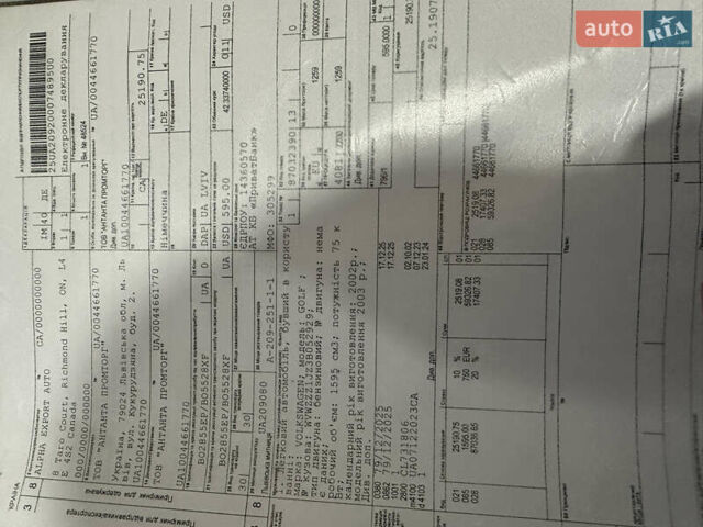 Чорний Фольксваген Гольф, об'ємом двигуна 1.6 л та пробігом 134 тис. км за 4999 $, фото 12 на Automoto.ua