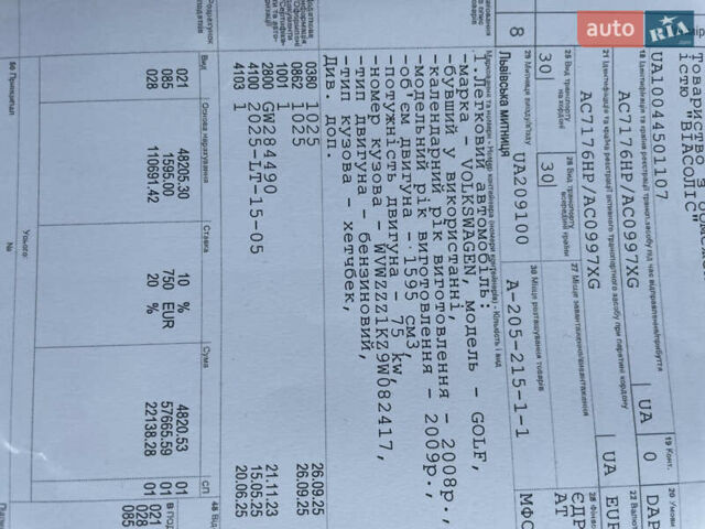 Чорний Фольксваген Гольф, об'ємом двигуна 1.6 л та пробігом 213 тис. км за 5950 $, фото 27 на Automoto.ua
