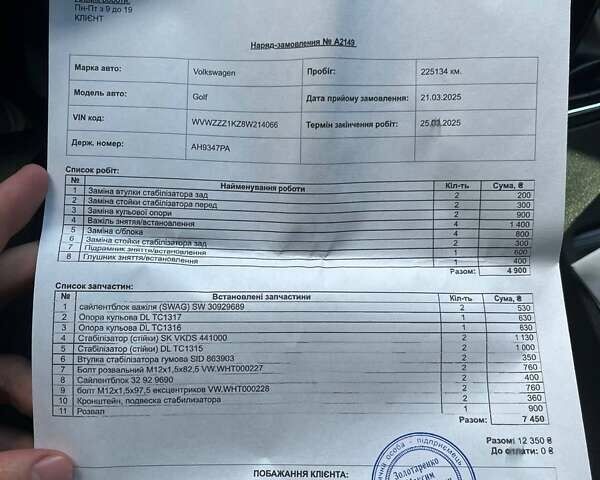 Красный Фольксваген Гольф, объемом двигателя 1.6 л и пробегом 231 тыс. км за 5500 $, фото 13 на Automoto.ua