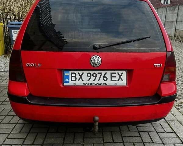 Фольксваген Гольф 1999 в Хмельницком на Automoto.ua Красный Фольксваген Гольф, объемом двигателя 1.9 л и пробегом 330 тыс. км за 5300 $, фото 2 на Automoto.ua
