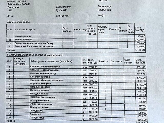 Фольксваген Гольф, об'ємом двигуна 1.4 л та пробігом 352 тис. км за 4200 $, фото 3 на Automoto.ua