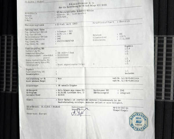 Серый Фольксваген Гольф, объемом двигателя 1.6 л и пробегом 227 тыс. км за 6300 $, фото 103 на Automoto.ua