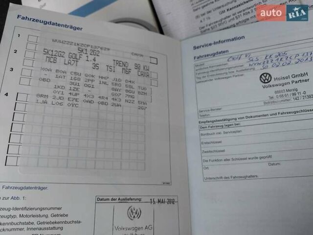 Фольксваген Гольф 2012 у Ходорів на Automoto.ua Сірий Фольксваген Гольф, об'ємом двигуна 1.39 л та пробігом 190 тис. км за 8500 $, фото 43 на Automoto.ua