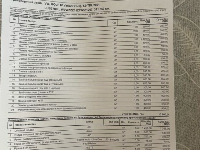 Серый Фольксваген Гольф, объемом двигателя 1.9 л и пробегом 777 тыс. км за 2686 $, фото 6 на Automoto.ua
