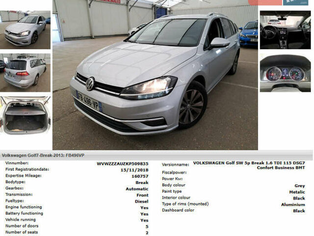 Серый Фольксваген Гольф, объемом двигателя 1.6 л и пробегом 161 тыс. км за 13900 $, фото 12 на Automoto.ua