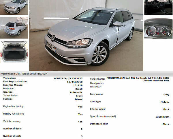 Серый Фольксваген Гольф, объемом двигателя 1.6 л и пробегом 161 тыс. км за 14500 $, фото 18 на Automoto.ua