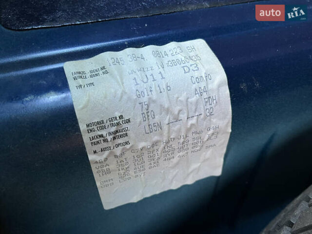 Синий Фольксваген Гольф, объемом двигателя 1.6 л и пробегом 284 тыс. км за 5350 $, фото 79 на Automoto.ua