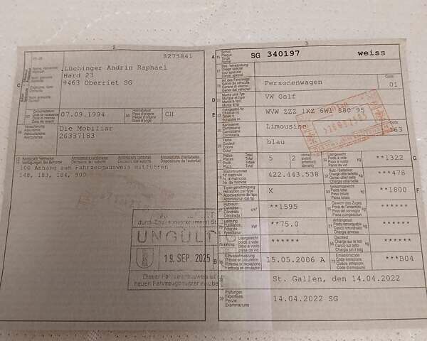 Синий Фольксваген Гольф, объемом двигателя 1.6 л и пробегом 206 тыс. км за 5950 $, фото 121 на Automoto.ua