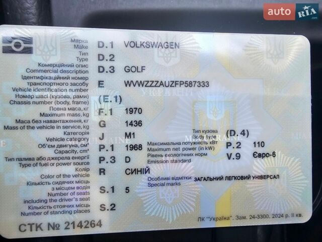 Синій Фольксваген Гольф, об'ємом двигуна 1.97 л та пробігом 305 тис. км за 10500 $, фото 11 на Automoto.ua