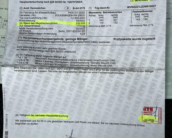 Зеленый Фольксваген Гольф, объемом двигателя 1.6 л и пробегом 221 тыс. км за 5200 $, фото 44 на Automoto.ua