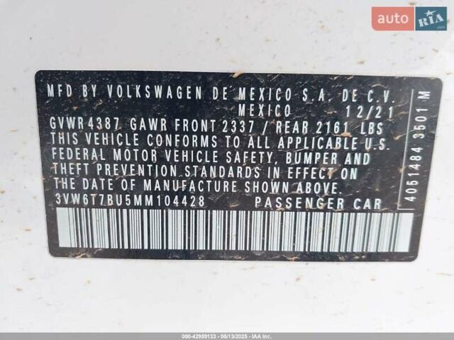 Білий Фольксваген Джетта, об'ємом двигуна 1.98 л та пробігом 56 тис. км за 4300 $, фото 12 на Automoto.ua